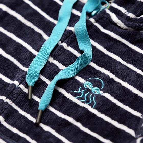 Swoodi Navy Stripe Swim gown with Blue Trims