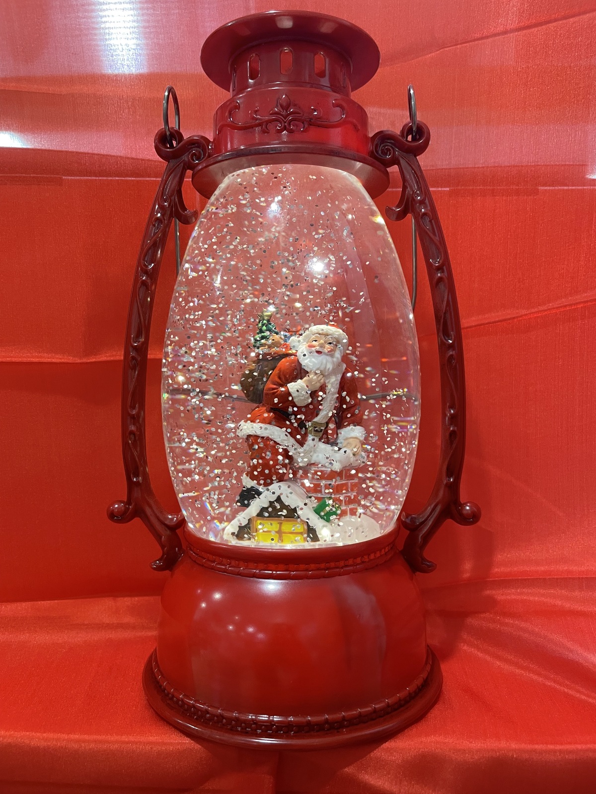 Cotton Candy Oval Red Lantern | Santa's List