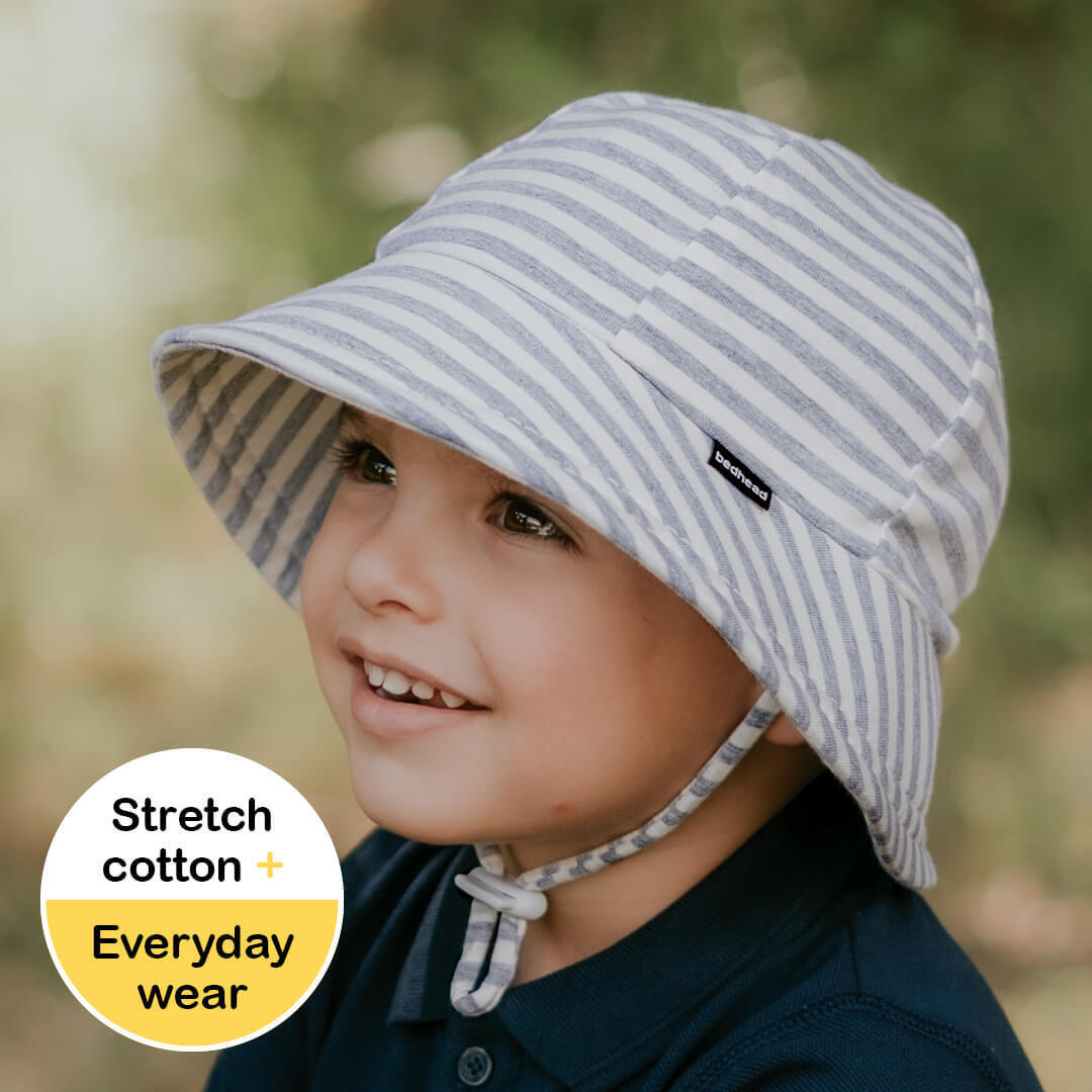 Bedheads Toddler Bucket Hat | Grey Stripe