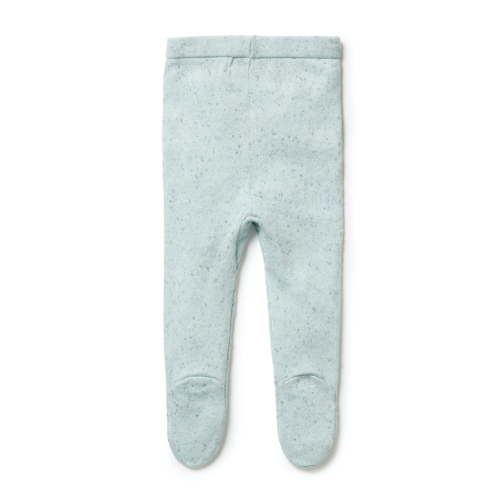 Knitted Legging with Feet | Mint Fleck 