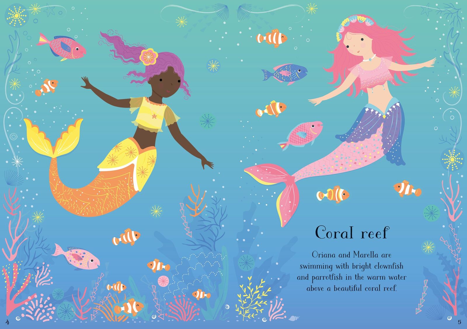 Little sticker dolly dressing mermaid top