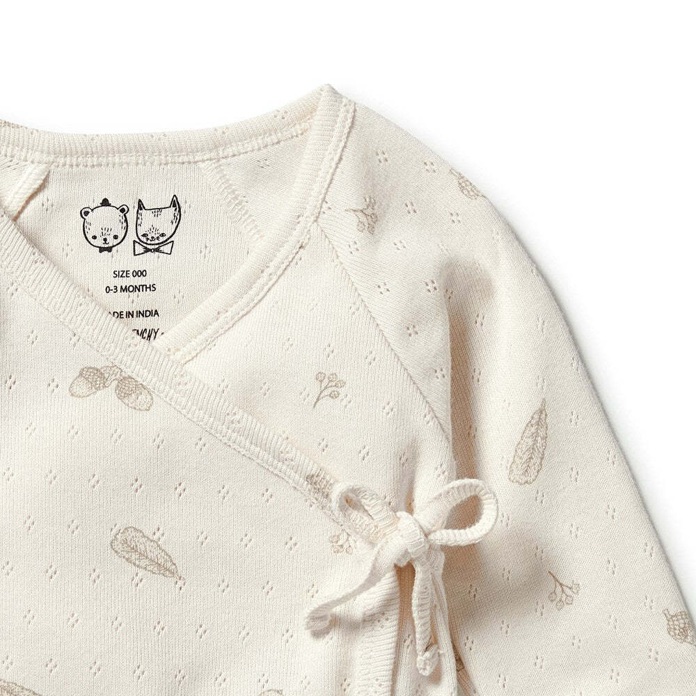 Wilson & Frenchy Organic Pointelle Long Sleeve Kimono Top | Little Acorn