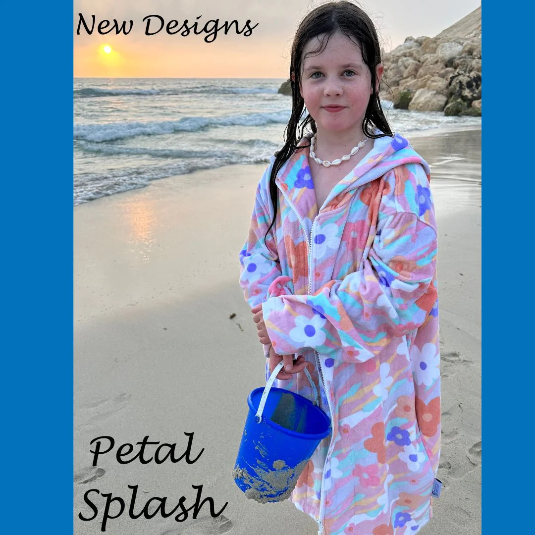 Back Beach Petal Splash Towel Robe Beach Gown