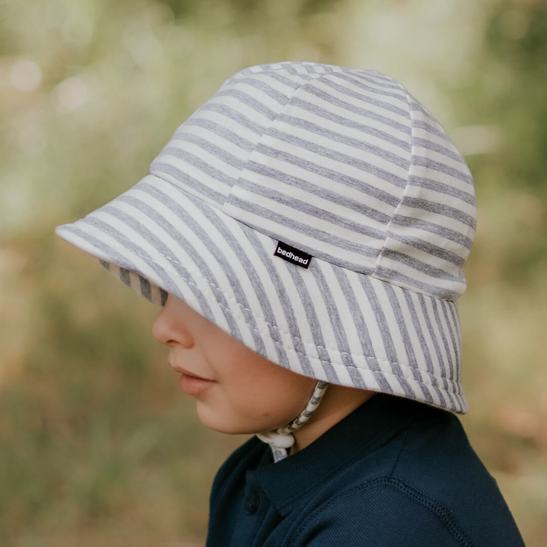 Bedheads Toddler Bucket Hat | Grey Stripe