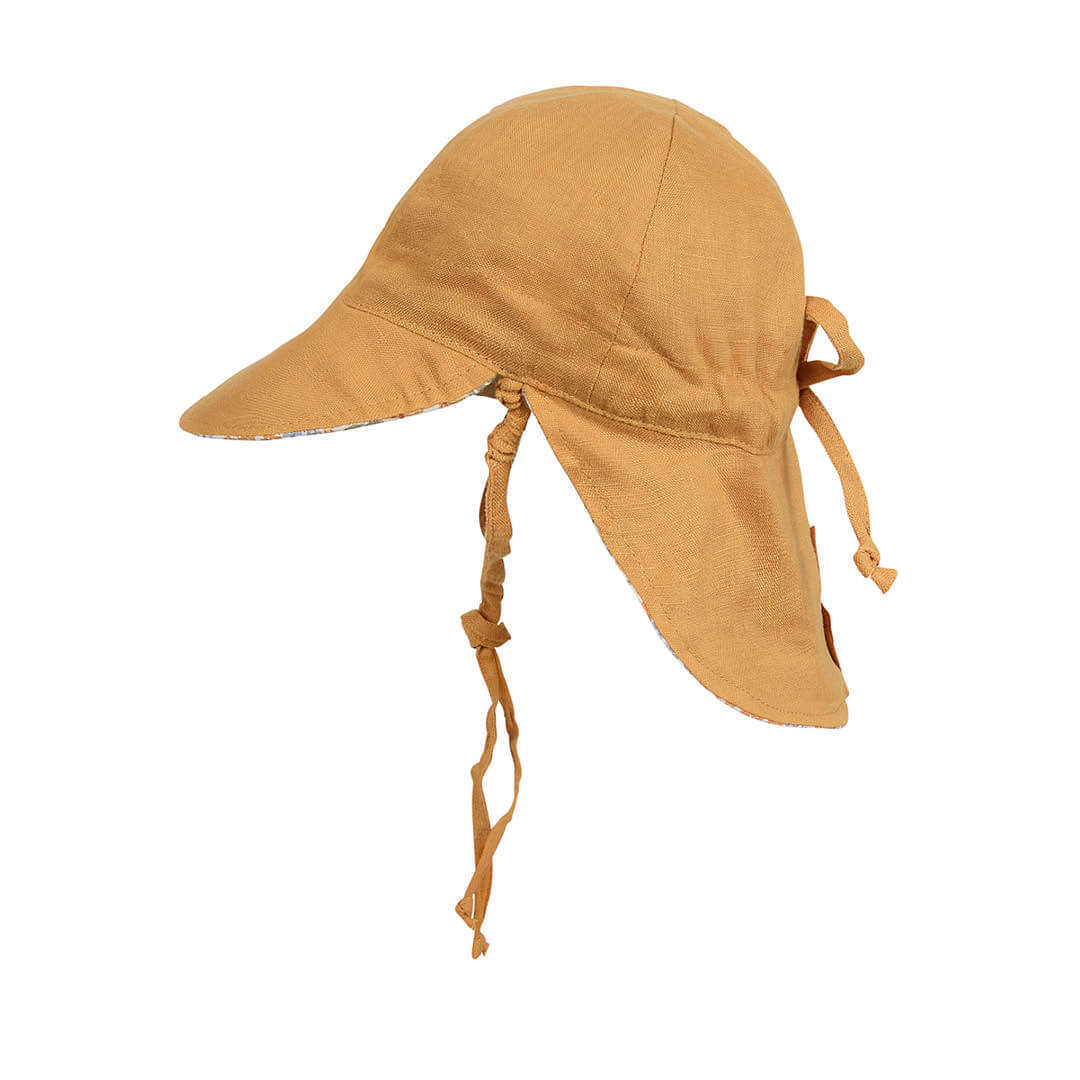 Bedheads 'Lounger' Baby Reversible Flap Sun Hat | Melody/Maize