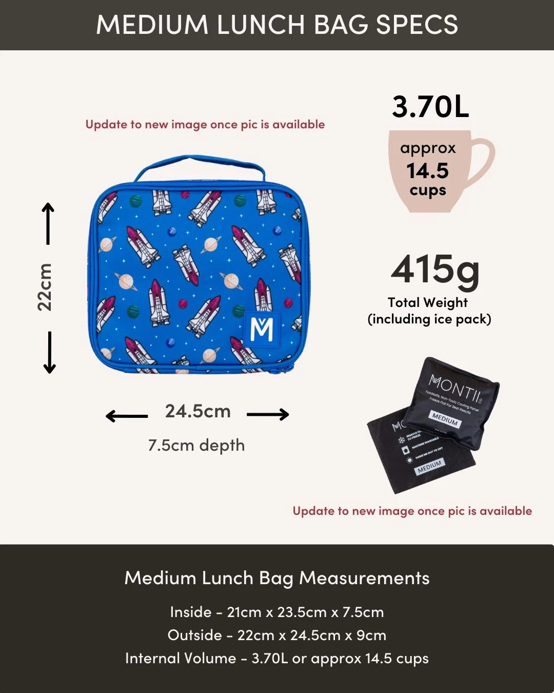 MontiiCo Insulated Medium Lunch Bag | Wave Rider