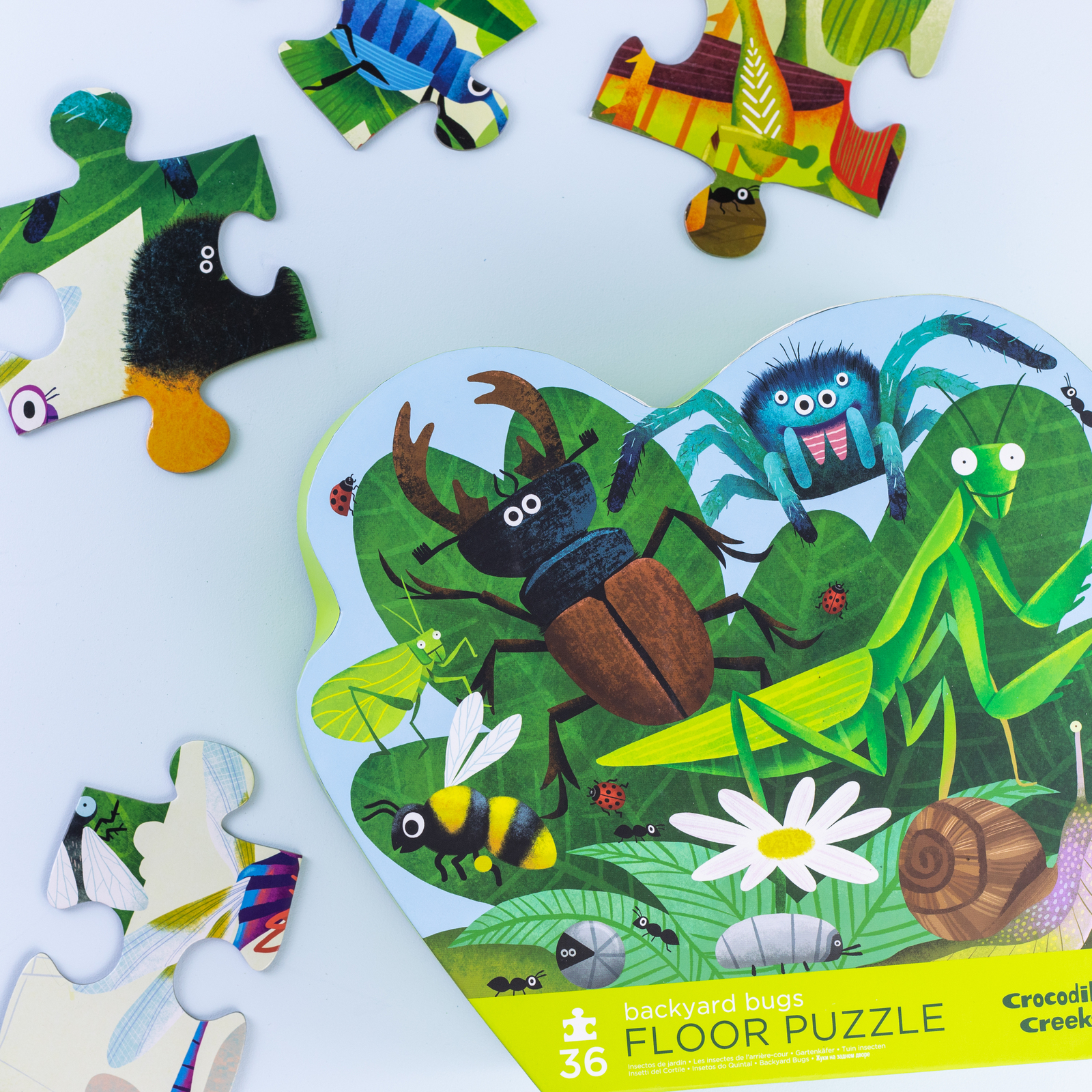 Crocodile Creek  Floor Puzzle 36 Piece | Backyard Bugs
