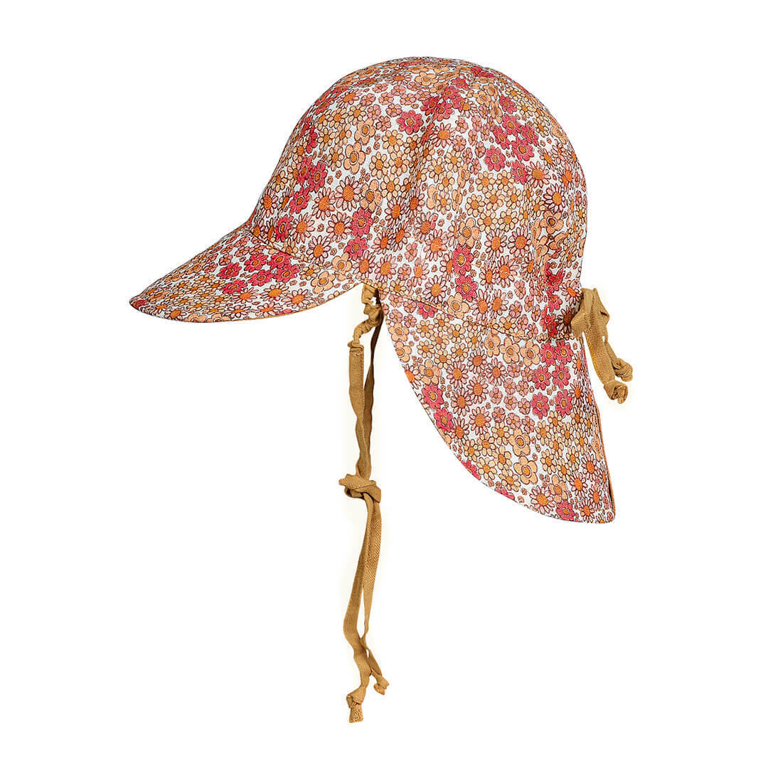 Bedheads 'Lounger' Baby Reversible Flap Sun Hat | Melody/Maize