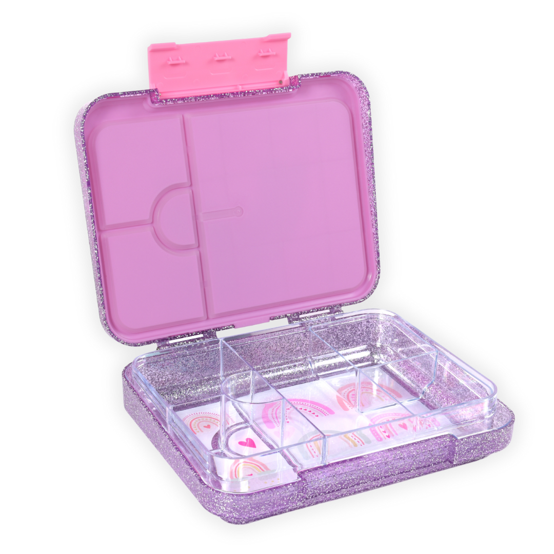 Bento Large Lunchbox | Sparkle Purple Rainbow