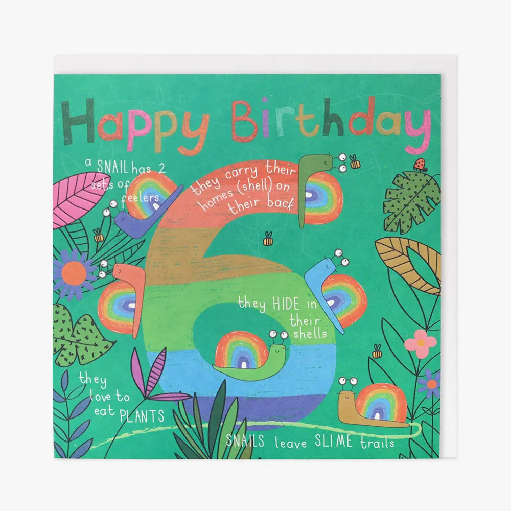 Happy Birthday Card Age 6 | Unisex 