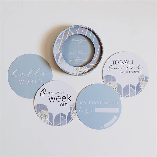 Eventide & Ice Blue Reversible Milestone Cards | Miss Kyree Loves