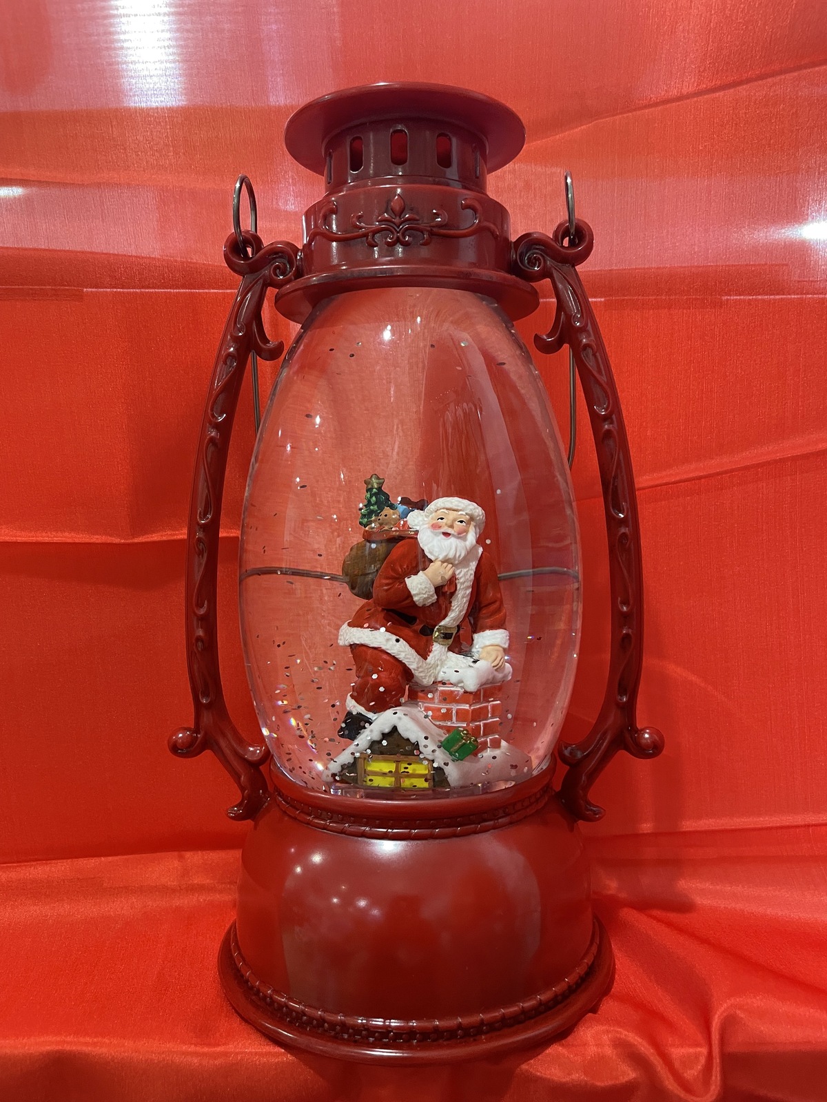 Cotton Candy Oval Red Lantern | Santa's List
