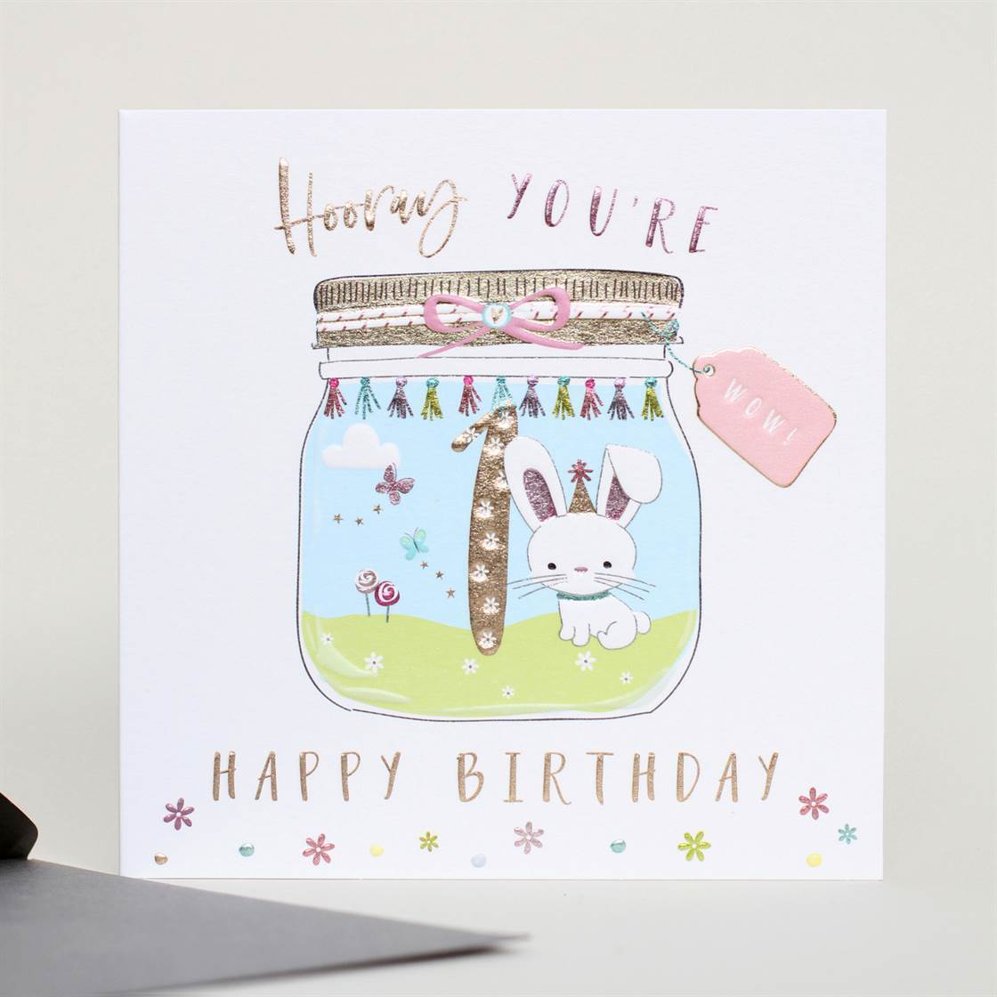 Hooray You’re 1 Birthday Card | Girl