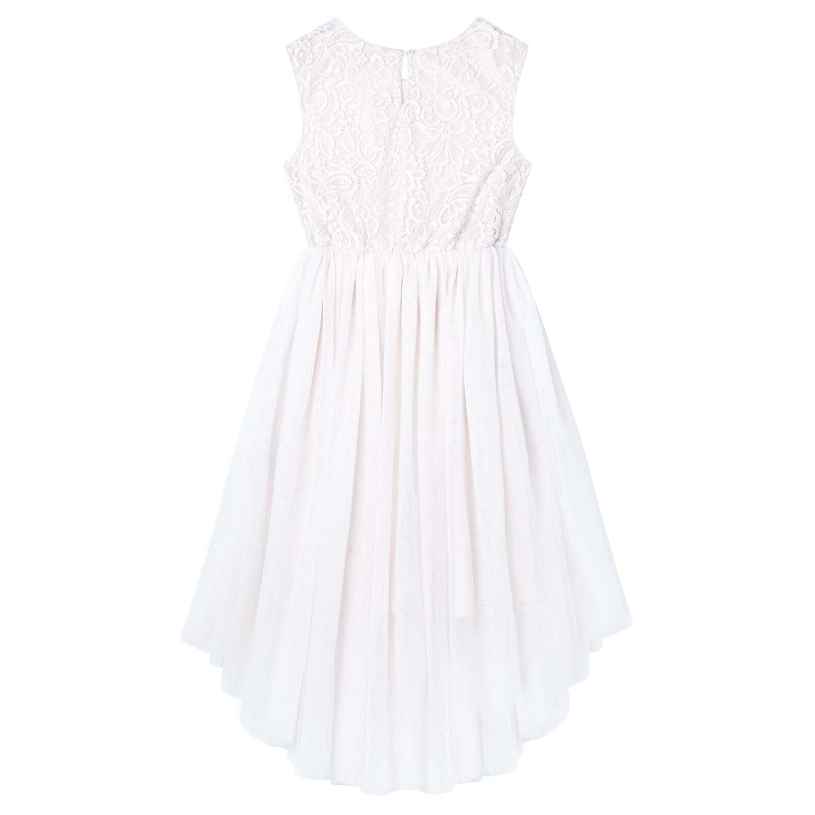 Designer Kidz Delilah S/S Lace Dress | Ivory