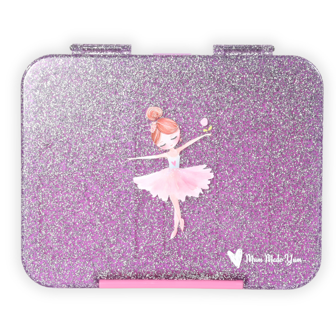 Bento Large Lunchbox | Sparkle Purple Ballerina
