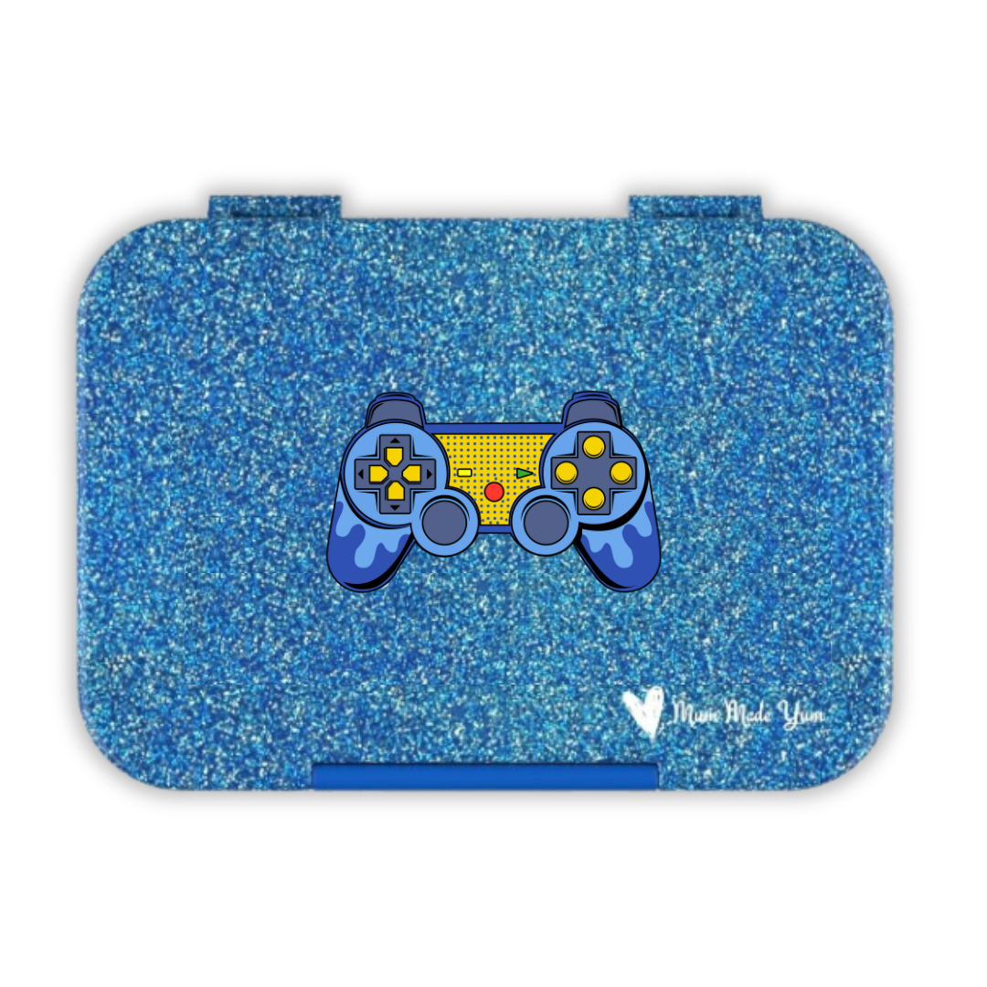 Bento Medium Lunchbox | Sparkle Blue Gamer