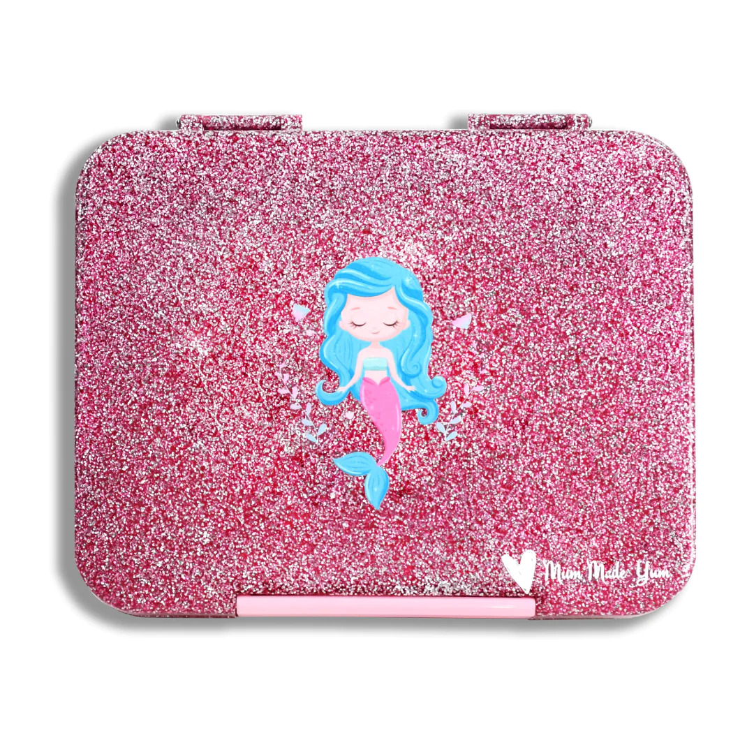 Bento Medium Lunchbox | Sparkle Pink Mermaid