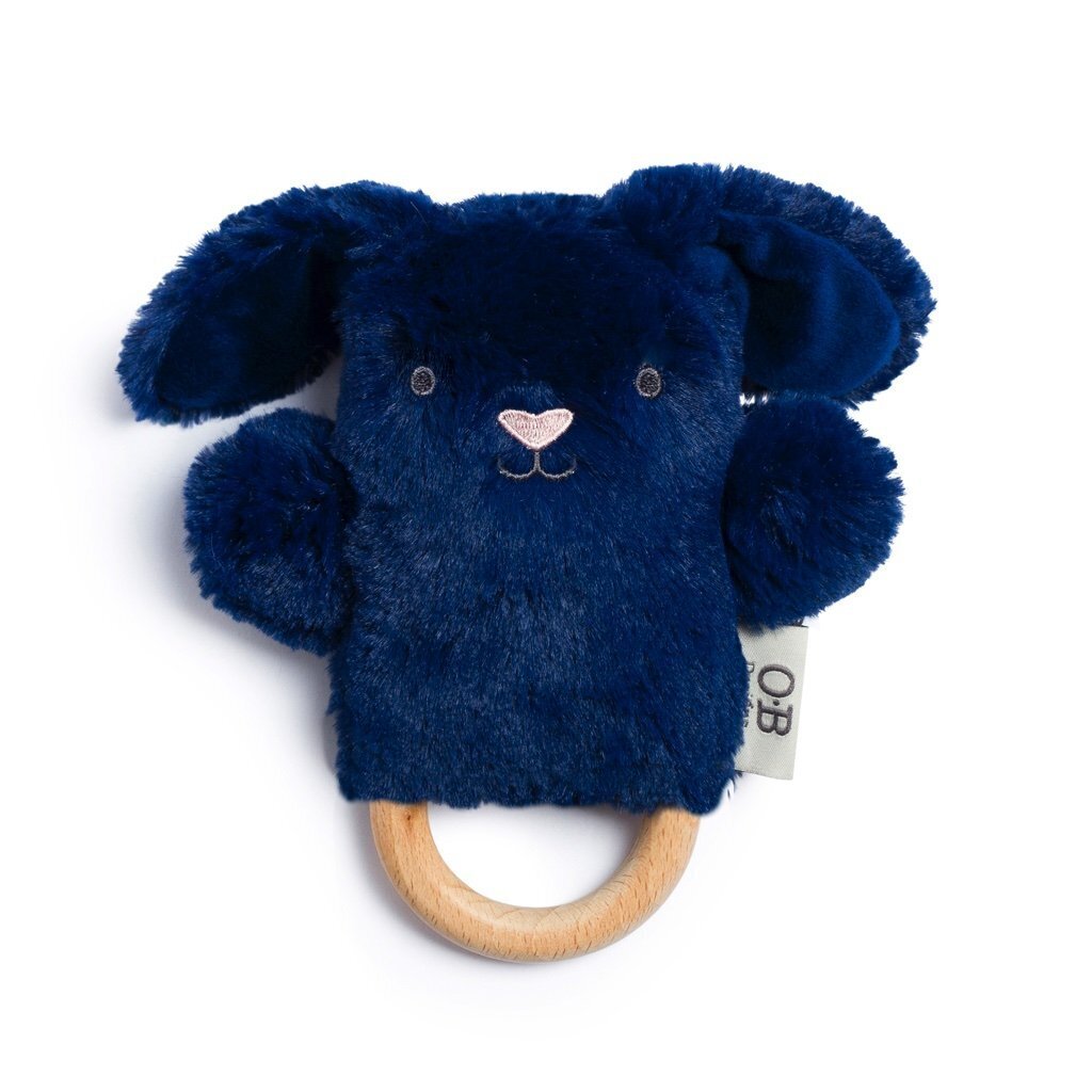 OB Designs Baby Rattle & Teething Ring | Bobby Bunny