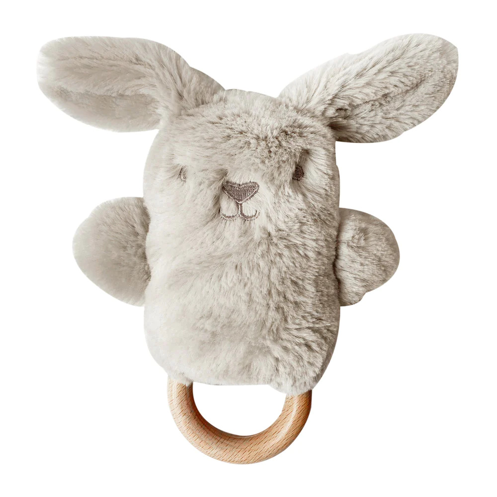 OB Designs Baby Rattle & Teething Ring | Ziggy Bunny 