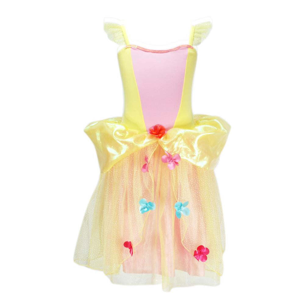 Pink Poppy Yellow Flower Fairy Magic Sparkle Dress | Size 5-6 Yrs