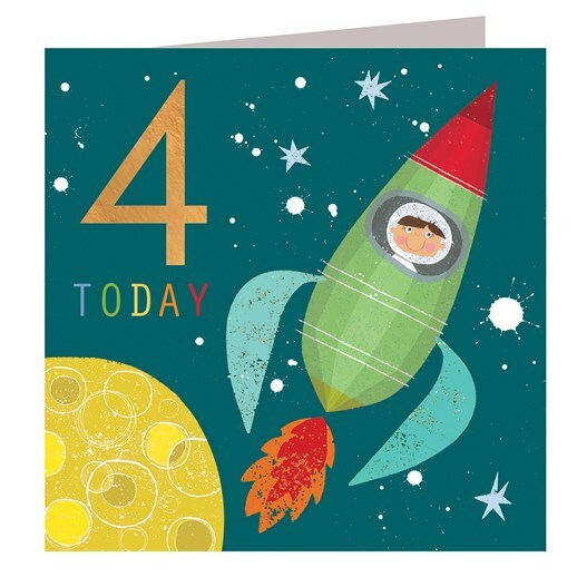 Age 4 Card | Space Rocket