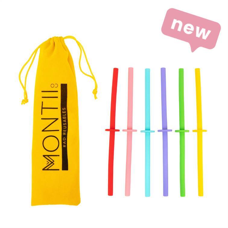 MontiiCo Silicone Mini Straw Stopper Set | Fruity Pop
