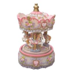 Mystic mermaid medium music box-pink