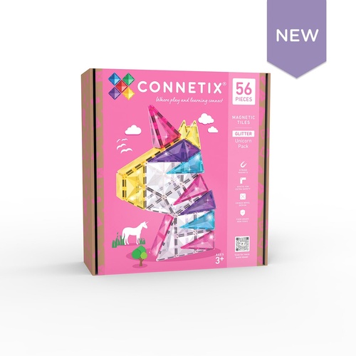 Connetix Glitter Unicorn Pack 56 Piece