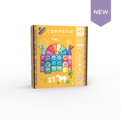 Connetix Glitter Castle Pack 48 Piece