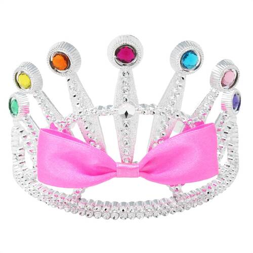Pink Bow Jewelled Princess Crown