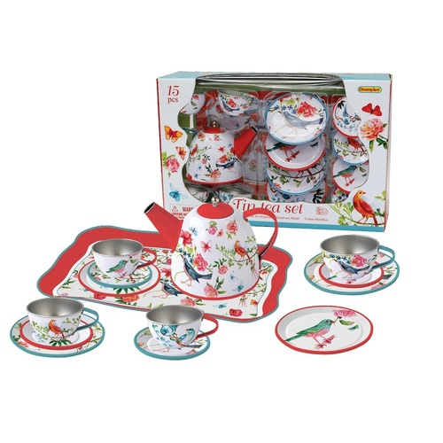 Garden Birds Tin Tea Set | 13 Piece
