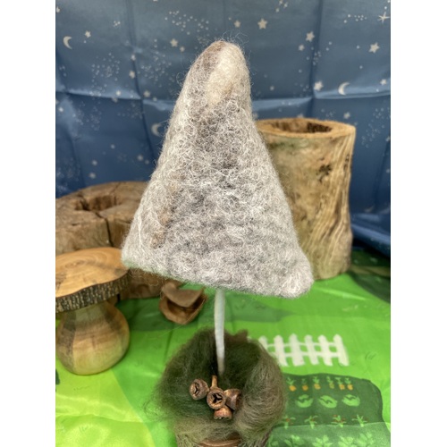 Handmade Felt Mushroom | Grey