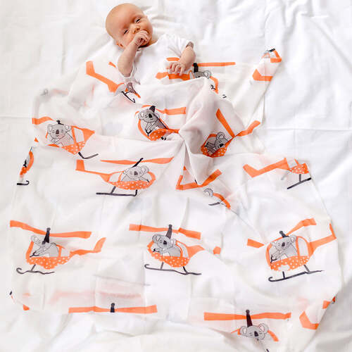 Harry Helicopter Muslin Swaddle