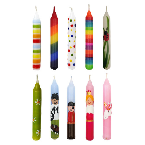 Gluckskafer Birthday Cake or Birthday Ring Candle 10x1.8cm | Assorted