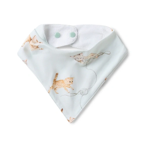 Snuggle Hunny Kittens Organic Dribble Bib