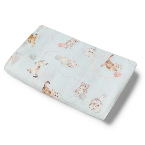 Snuggle Hunny Kittens Organic Muslin Wrap