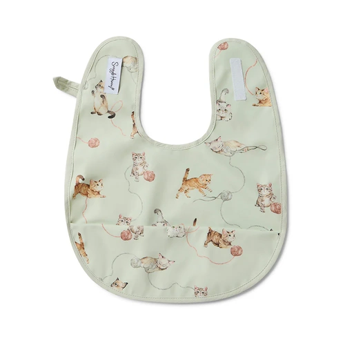 Snuggle Hunny  Kittens Snuggle Bib | Sage
