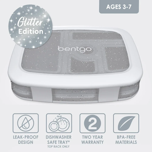 Bentgo Kids Lunch Box | Silver Glitter
