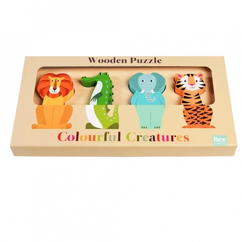 Rex London Colourful Creatures Wooden Puzzle