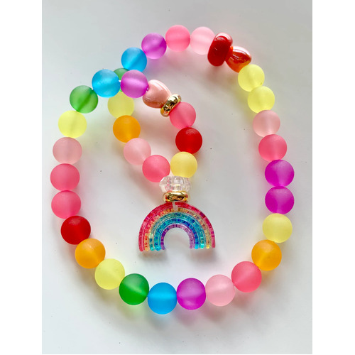 Red Bobble Sunshine Necklace