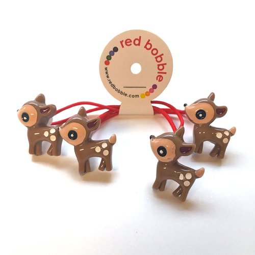 Mini Reindeer Hair Ties 2 pk