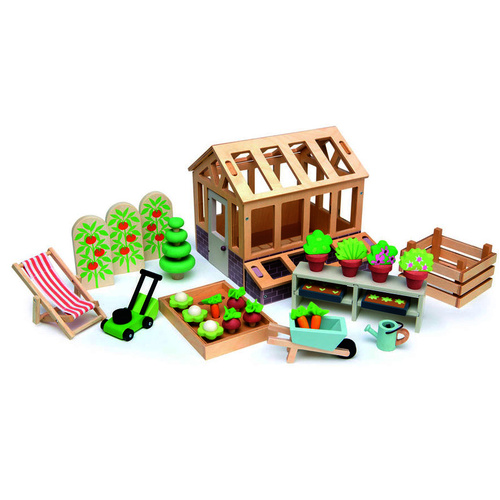 Tender Leaf Greenhouse with Garden Set