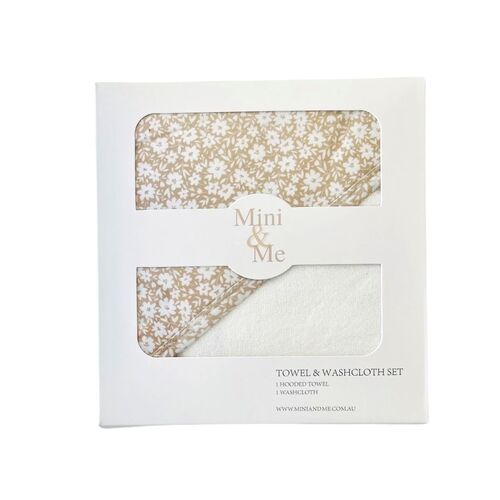 Mini & Me Hooded Towel & Wash Cloth Set | Bethany