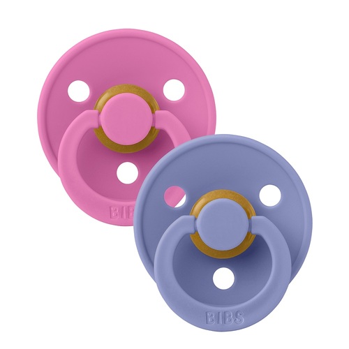 BIBS  Round Pacifer|Bubblegum/Peri (2pk)