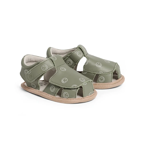 Pretty Brave Milo Khaki Smiley Sandal