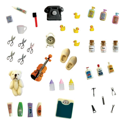 Sam & Julia's Miniature Accessories Set | Tiny Treasures for Your Mouse Mansion