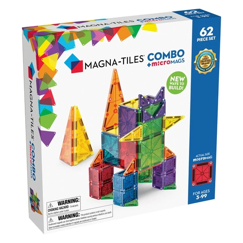 Magna Tiles Combo + Micromags 62 Piece Set