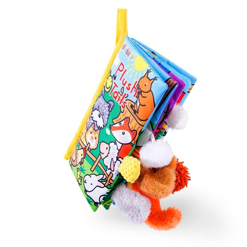 Plush Tails Crinkle Sensory Cloth Book by Jollybaby