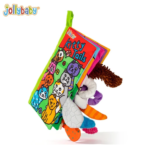 Kitty Tails Crinkle Sensory Cloth Book by Jollybaby