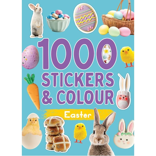 1000 Easter sticker and colouring book